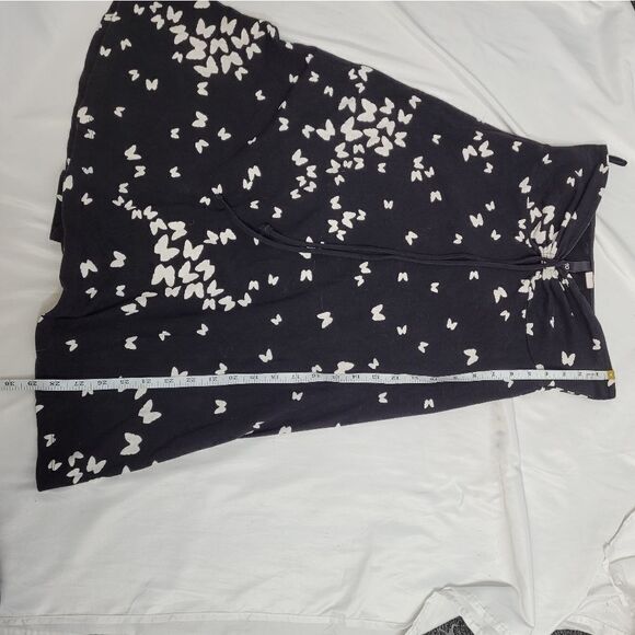 Y2K dress black butterfly print halter mini with cinched‎ front M - Picture 12 of 12